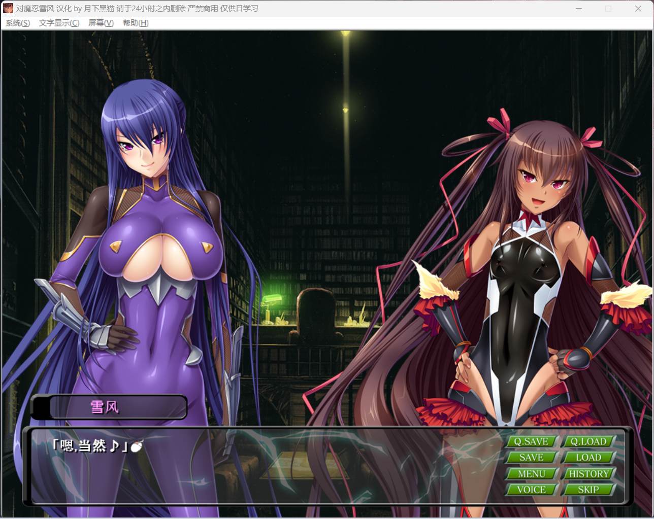 【大拔作ADV汉化全CV】对魔忍雪风【安卓+PC】AI精翻汉化版+全CG回想【新汉化900M】